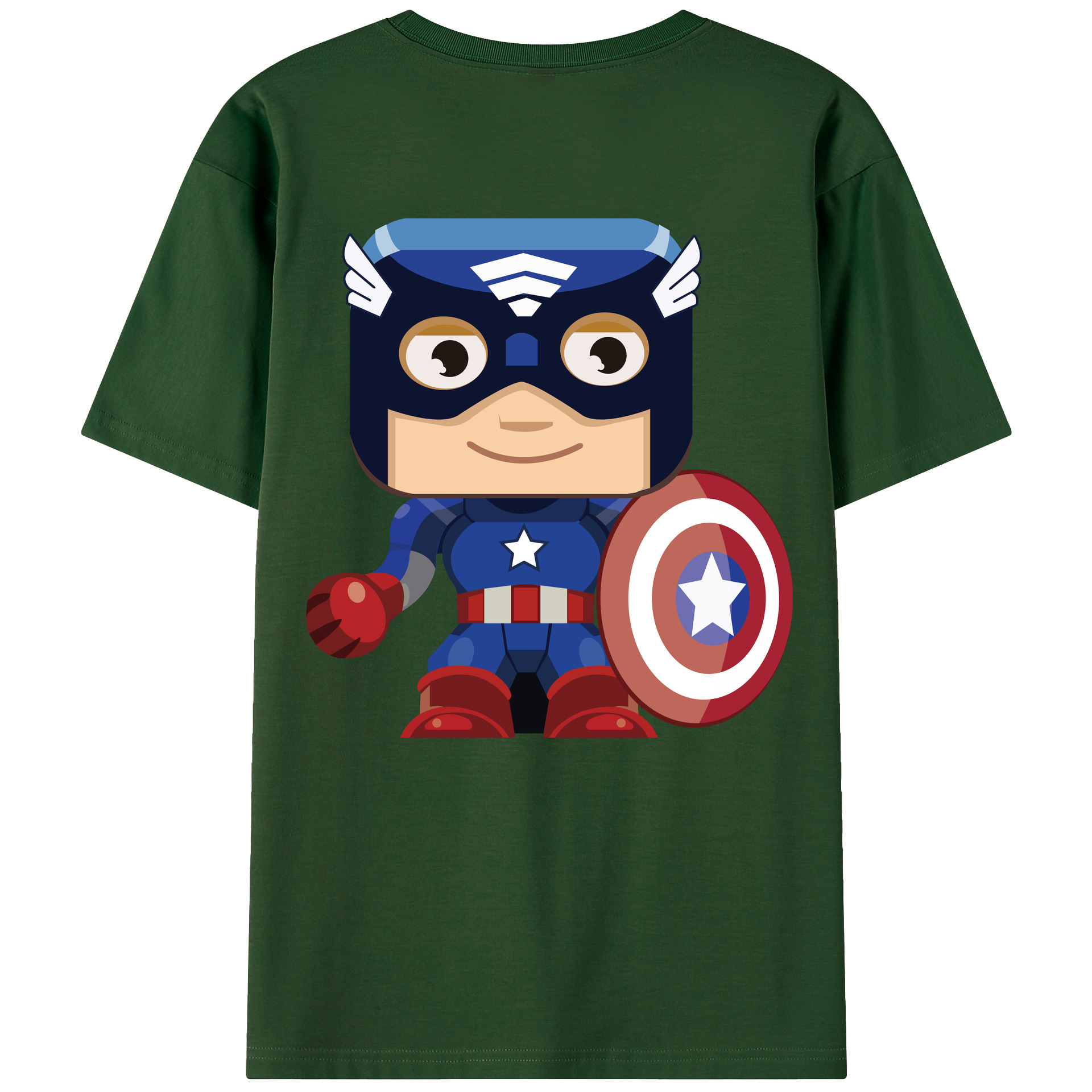 （画像用） アベンジャーズ The Avengers 綿100％半袖Tシャツ（背面プリント）